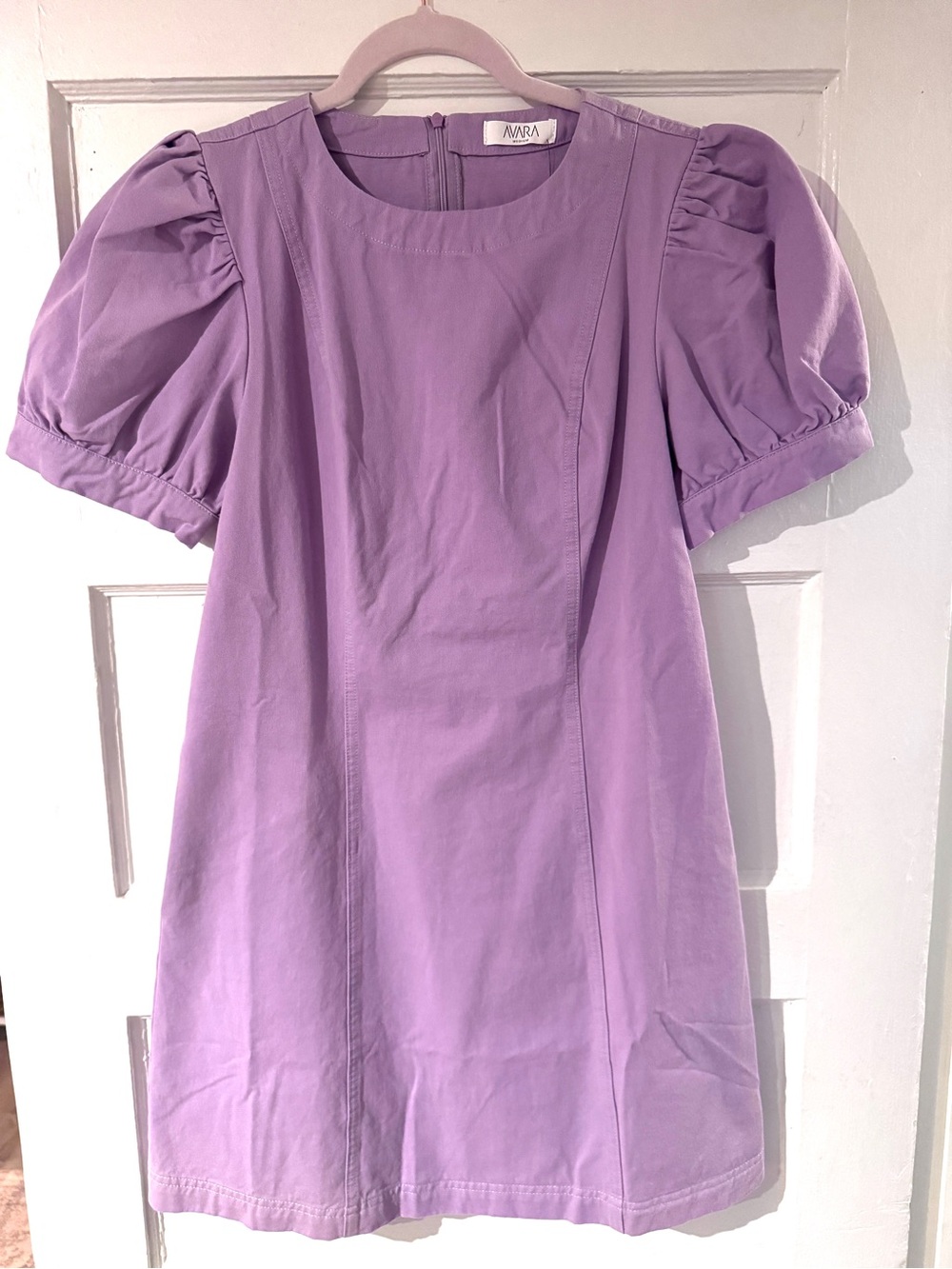 Avara Lilac Puff Sleeve Dress